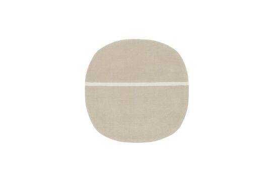 Beige wollen tapijt 140x140 Oona Productfoto