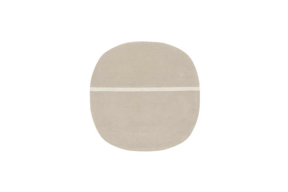 Beige wollen tapijt 140x140 Oona Normann Copenhagen