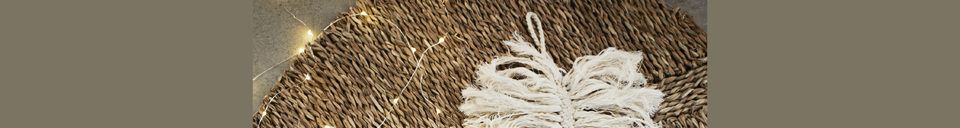 Benadrukte materialen Beige zee rush deurmat Tallo