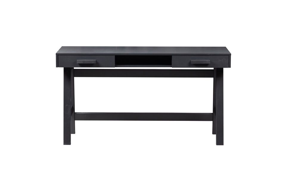 Het zwarte houten bureau Benson is een uniek stuk dat ervoor zorgt dat u tijd doorbrengt in een