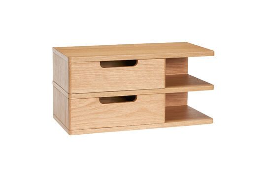Bijzettafel van open licht hout
