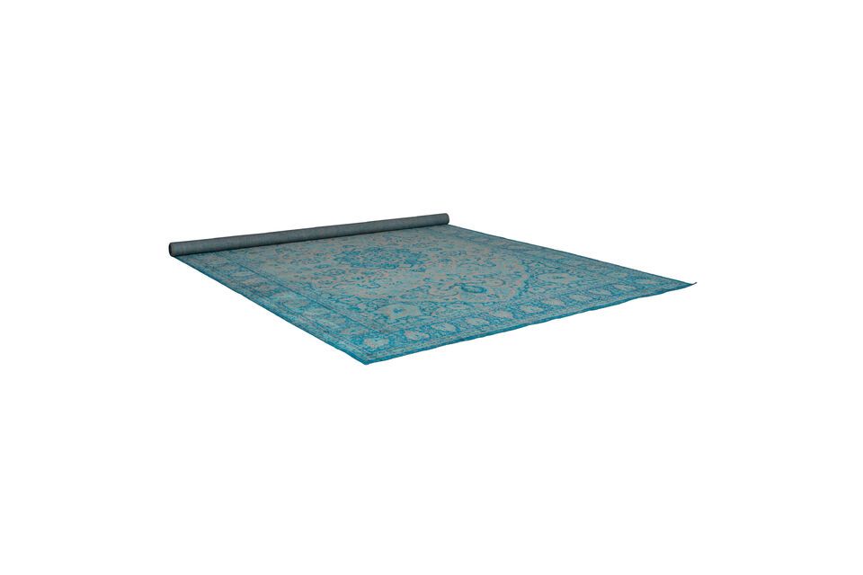 Dit stoffen vloerkleed van 200x200 cm is gemaakt met avant-gardistische technieken waardoor het