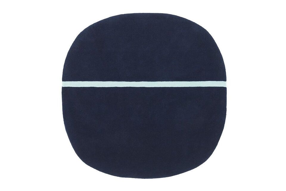 Blauw wollen tapijt 140x140 Oona Normann Copenhagen