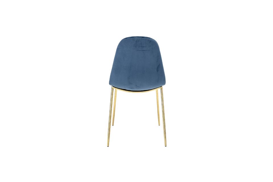 Luxe trend voor deze stoel met pootjes in goudkleurig metaal en met de duo rugleuning / zitting in