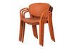 Miniatuur Bliss terracotta plastic stoel 4
