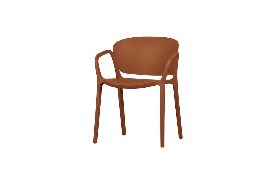 Bliss terracotta plastic stoel Woood
