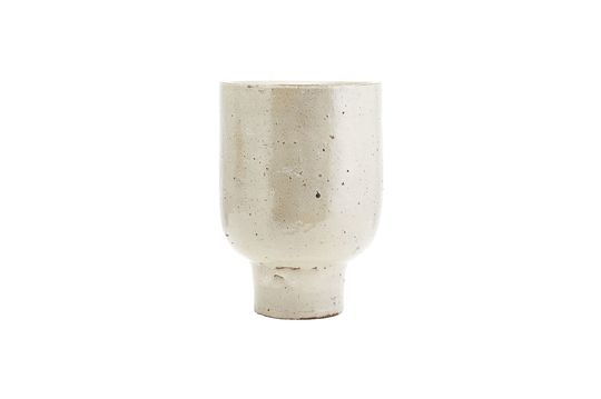 Bloembak van klei Artist in beige