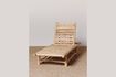 Miniatuur Bora-Bora beige teakhouten chaise longue 2