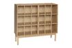 Miniatuur Brede houten kleerkast in beige Shoji 6