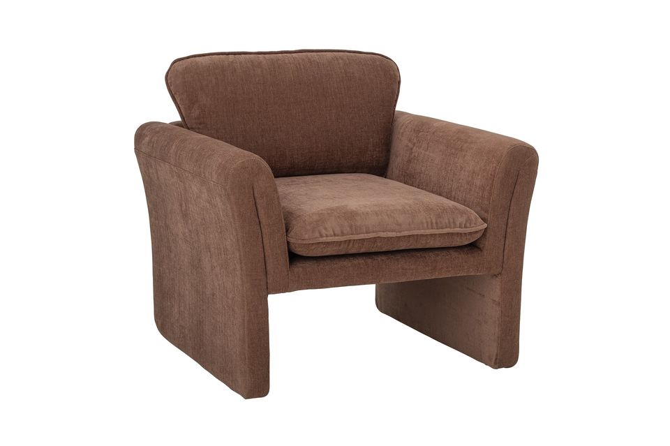 Met zijn mooie Scandinavische design in zacht materiaal biedt deze fauteuil het perfecte comfort in