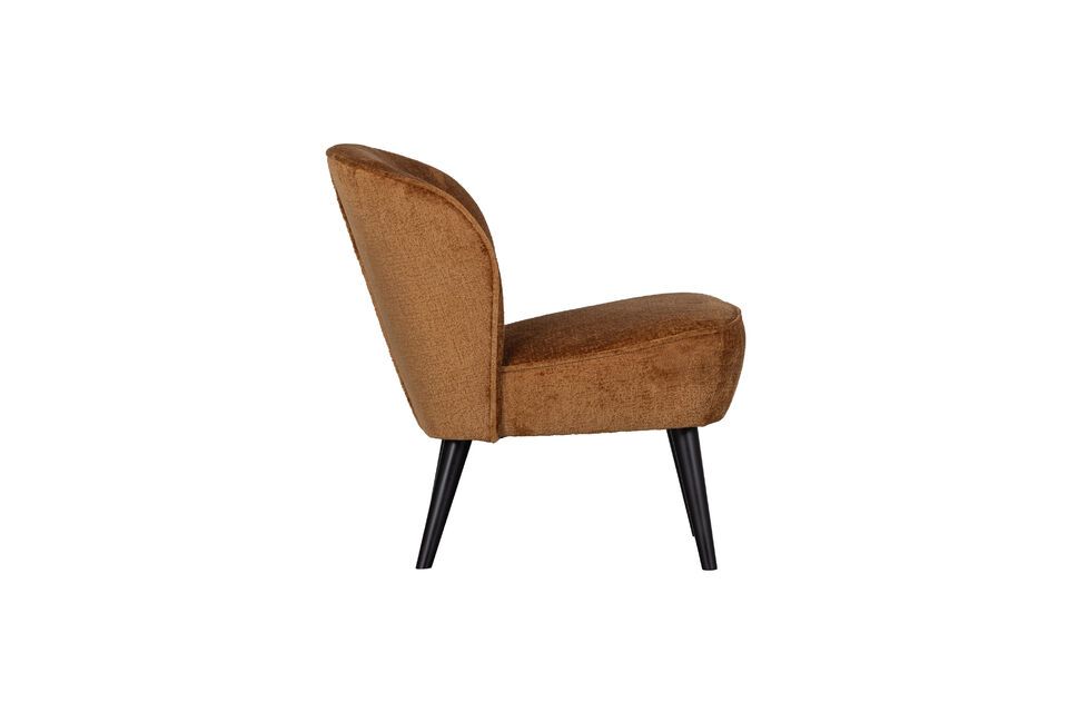 Bruine fluwelen fauteuil Sara - 5