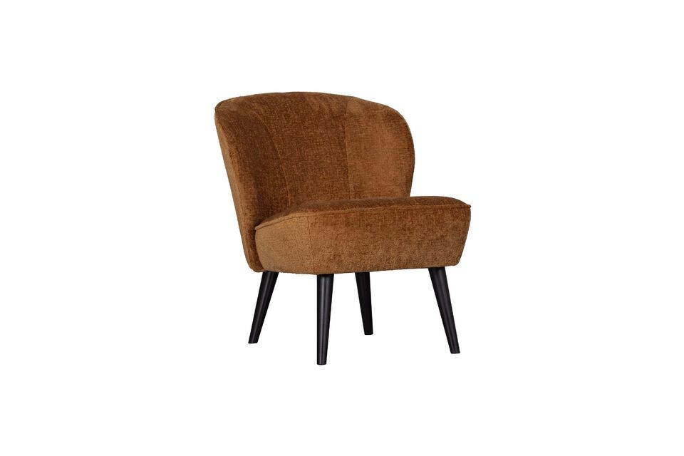 Bruine fluwelen fauteuil Sara - 6