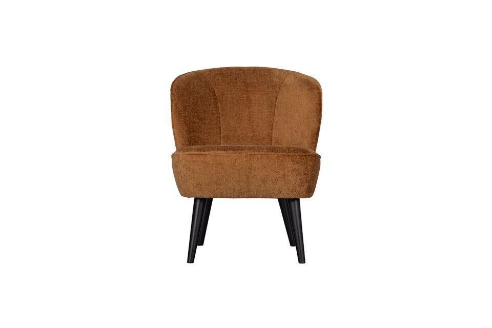 Bruine fluwelen fauteuil Sara Woood