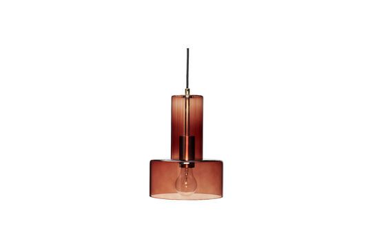 Bruine glazen hanger Ripple
