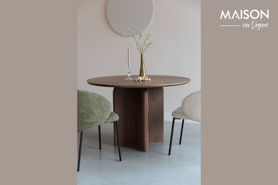 Bruine houten eettafel Laurent White Label