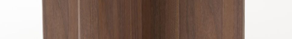 Benadrukte materialen Bruine houten eettafel Laurent