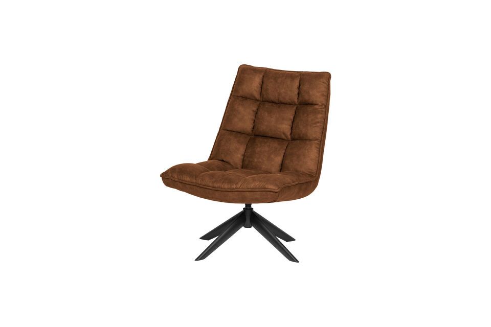 De Jouke fauteuil in bruin kunstleer van het Nederlandse merk WOOD is zeker een kijkje waard