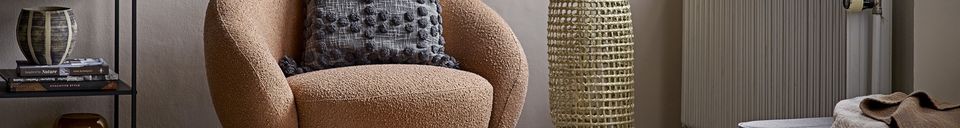 Benadrukte materialen Bruine lounge stoel Ted