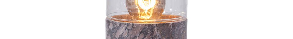 Benadrukte materialen Bruine marmeren lamp Asel
