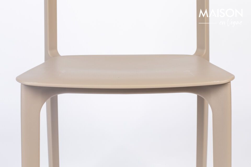 Bruine plastic stoel Clive - 15