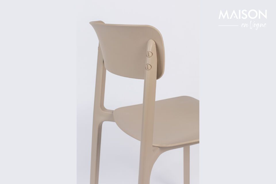 Bruine plastic stoel Clive - 16