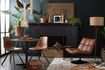 Miniatuur Bruine vintage bar loungestoel 5
