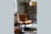 Miniatuur Bruine vintage bar loungestoel 8