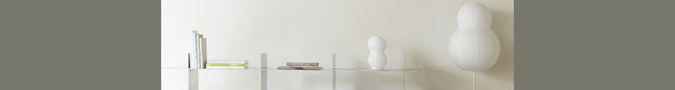 Benadrukte materialen Bubble Puff vloerlamp van wit papier