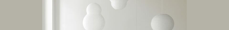 Benadrukte materialen Bubble Puff witte papieren ophanging