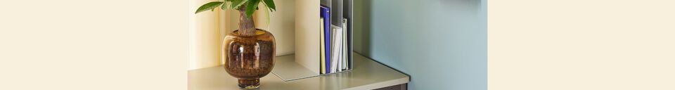 Benadrukte materialen Bureau-organizer grijs metaal