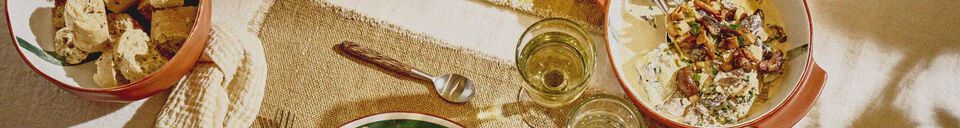 Benadrukte materialen Camelkatoenen placemat Frivole