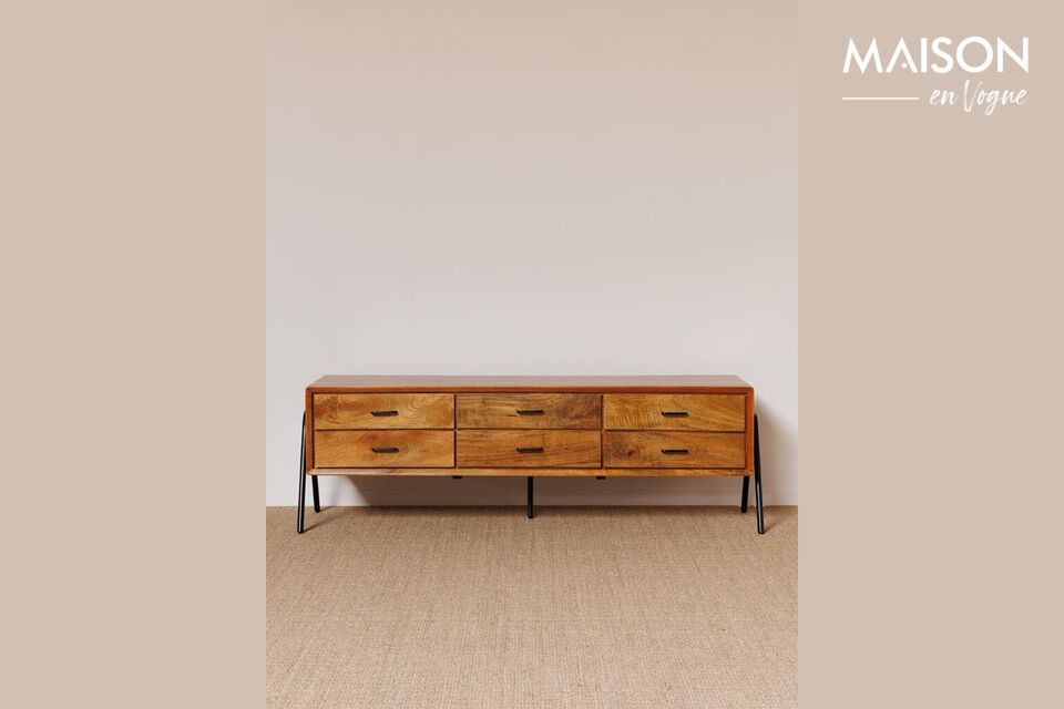 Chapman laag dressoir in donker hout Chehoma