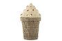 Miniatuur Cillie beige waterhyacintenmand met deksel Productfoto