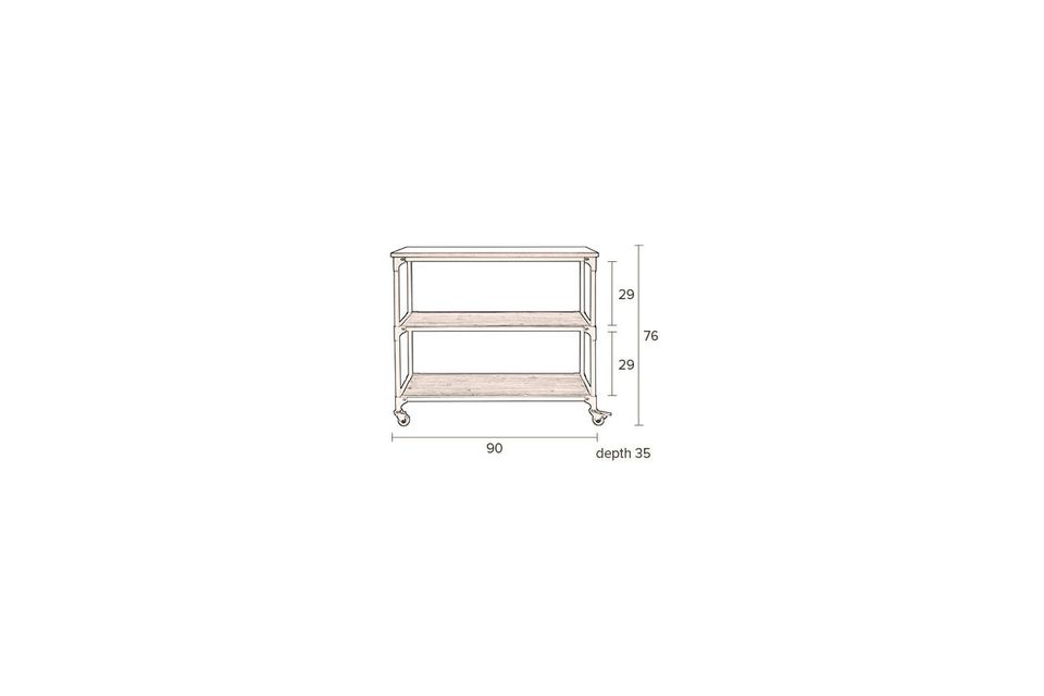 Een mobiele plank met een verfijnde stijl