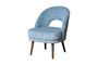 Miniatuur Cyrus blauwe stoffen fauteuil Productfoto