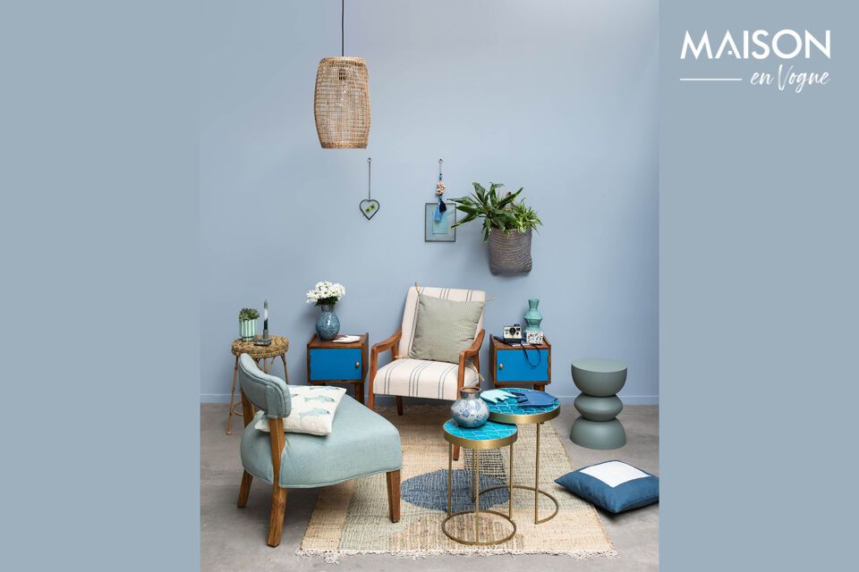 Elegantie en comfort met onze acaciahouten fauteuil.