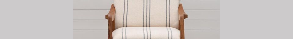 Benadrukte materialen Darline fauteuil van licht hout