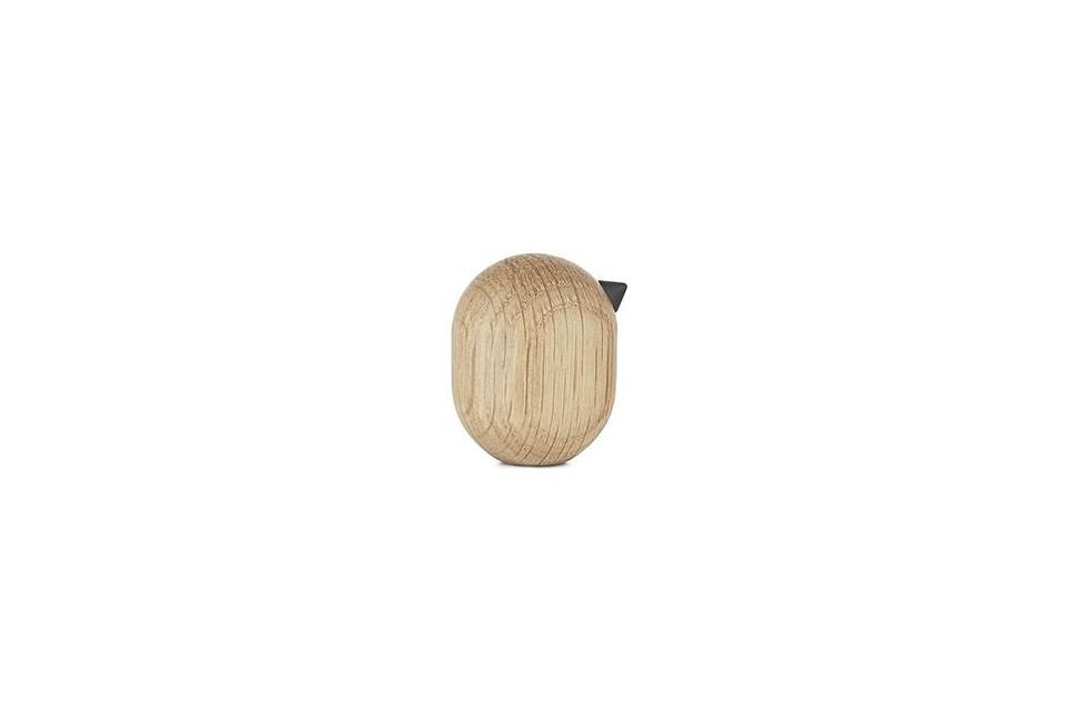 Decoratief licht eiken beeldje 4,5cm Kleine Vogel Normann Copenhagen