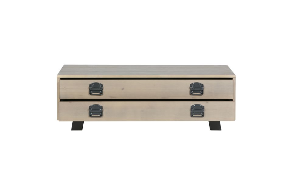 Derby beige massief eiken salontafel - 5