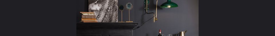Benadrukte materialen Devi groene wandlamp