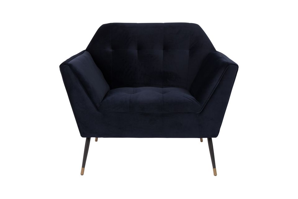 Diep blauwe Kate fauteuil - 7