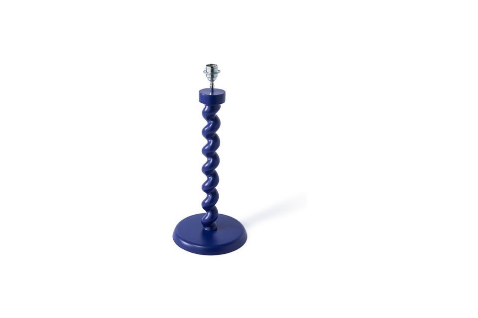 Donkerblauwe aluminium lampvoet Twister Pols Potten