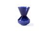 Miniatuur Donkerblauwe glazen vaas h40cm Dikke hals 1