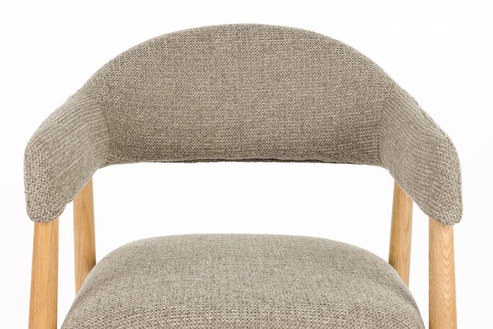 Donkerbruine stoffen fauteuil Indy - 9