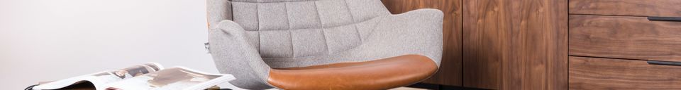 Benadrukte materialen Doulton Vintage Brown Lounge Chair