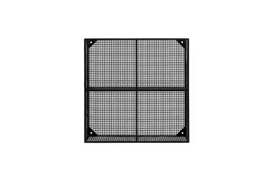Draadloze zwarte metalen plank met 4 compartimenten Productfoto