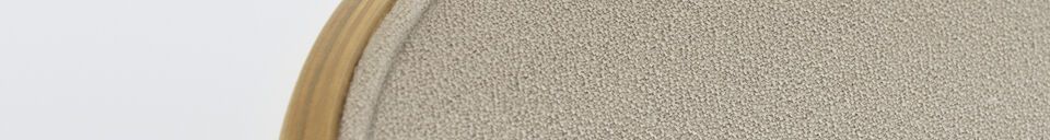 Benadrukte materialen Draaibare loungestoel in beige Pad stof