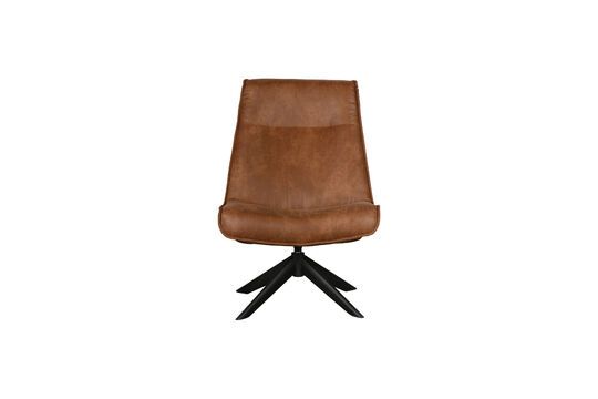 Draaifauteuil van bruin kunstleer Skyler