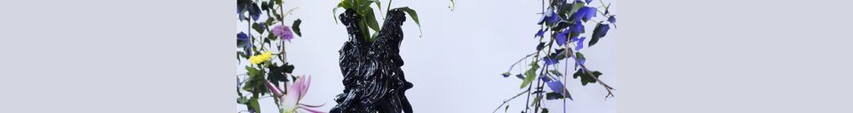 Benadrukte materialen Dragonized zwarte harsvaas