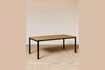 Miniatuur Eigentijdse beige teakhouten tuintafel 2